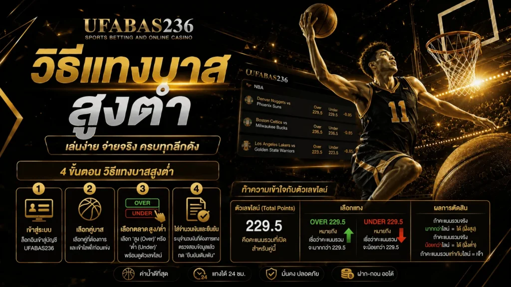 ขั้นตอนแทงบาสสูงต่ำ